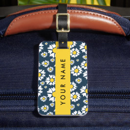 Daisy Muster, White Daisies, Ihr Name Gepäckanhänger