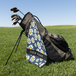Daisy Muster, White Daisies, Ihr Name Golfhandtuch