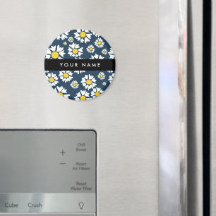 Daisy Muster, White Daisies, Ihr Name Magnet