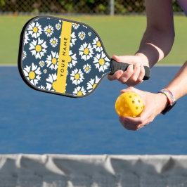 Daisy Muster, White Daisies, Ihr Name Pickleball Schläger