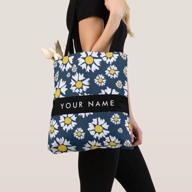 Daisy Muster, White Daisies, Ihr Name Tasche (Von Nahem)