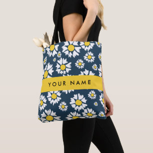 Daisy Muster, White Daisies, Ihr Name Tasche