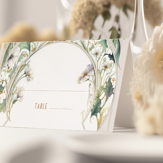 Daisy Name Cards Hochzeitstisch Vintag Art Nouveau (Von Creator hochgeladen)