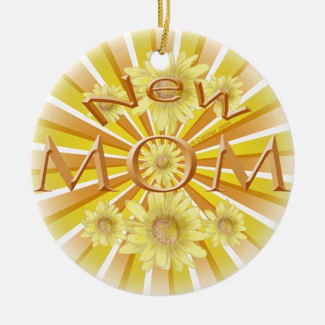 Daisy Neue Mutter Keramik-Ornament Keramik Ornament (Vorne)