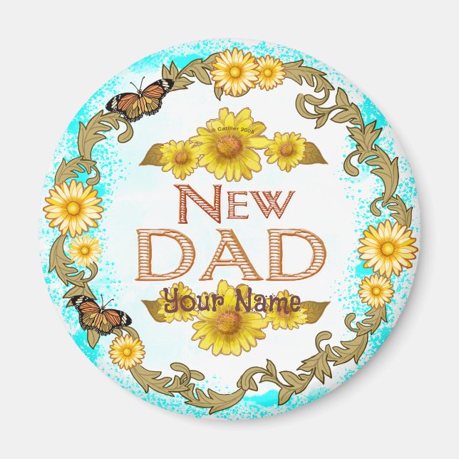 Daisy New Dad Magnet (Vorne)