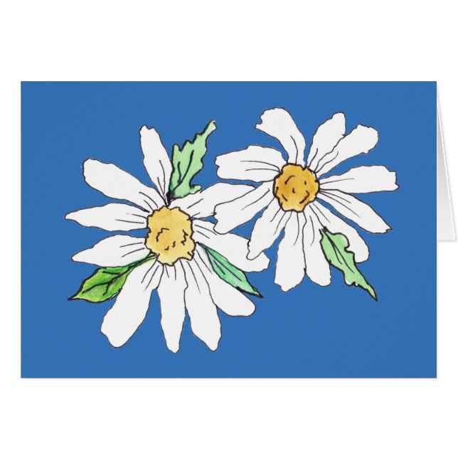 Daisy Note Card (Vorderseite (Horizontal))