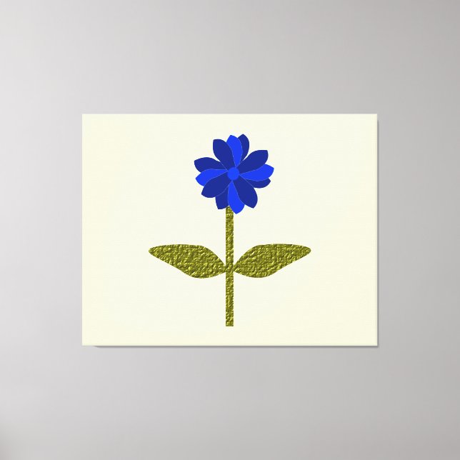 Daisy Ocean Blue Canvas Print Leinwanddruck (Vorderseite)