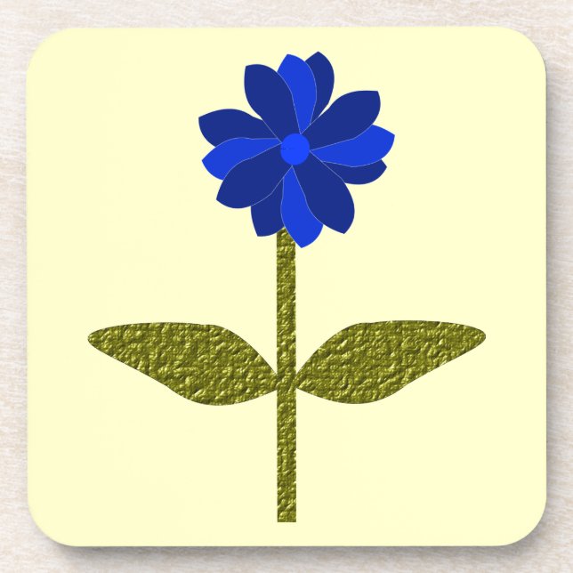 Daisy Ocean Blue Cork Untersetzer (Vorderseite)