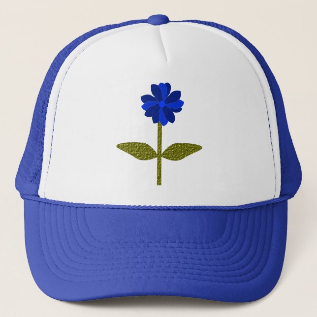Daisy Ocean Blue Hat Truckerkappe (Vorderseite)