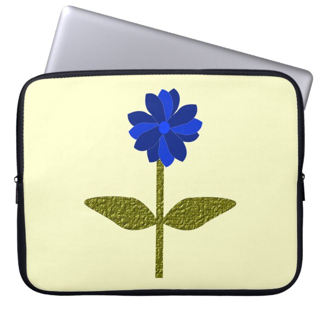 Daisy Ocean Blue Laptop Bag Laptopschutzhülle (Vorderseite)