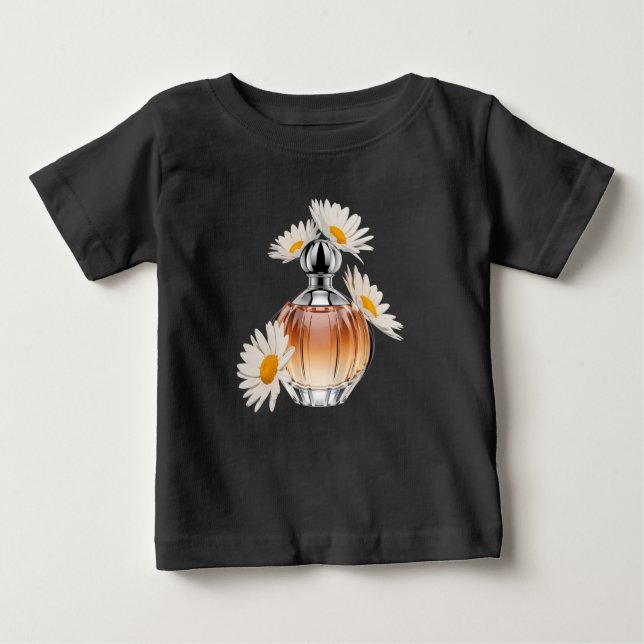 Daisy Parfüm Flasche Baby T-shirt (Vorderseite)