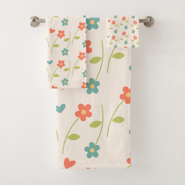 Daisy Pattern Badhandtuch Set (Insitu)