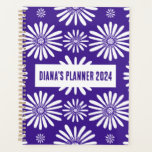 Daisy Pattern Blume Bloms Lila CUSTOM Planer<br><div class="desc">Hallo ! Ich hoffe, Ihnen gefällt dieses originale Kunstwerk-Design. Fügen Sie Ihren eigenen Text hinzu, ändern Sie die Farben oder Schriftart, um ihn zu personalisieren. Karo in meinem Shop für weitere Designs. Wenn du etwas Angewohntes willst, lass mir bitte Bescheid.</div>