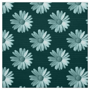 Daisy Pattern - Dunkle grüne Stoffe