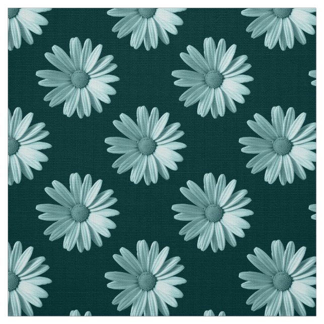 Daisy Pattern - Dunkle grüne Stoffe (Muster)