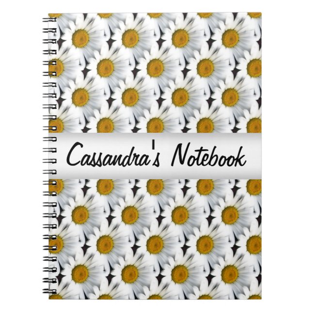 Daisy Pattern Personalisiert-Notebook / Journal Notizblock (Vorderseite)
