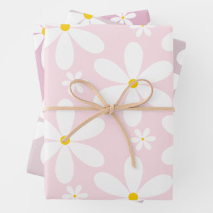 Daisy Pattern (PInk) Geschenkpapier Set