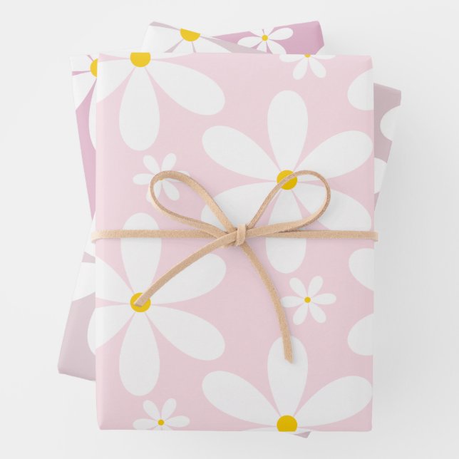 Daisy Pattern (PInk) Geschenkpapier Set (Beispiel)