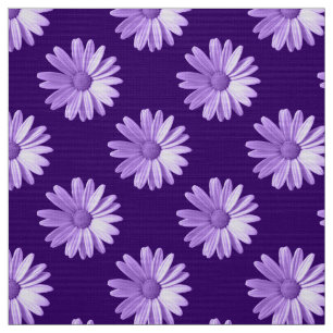 Daisy Pattern - Tief Lila Stoff