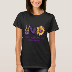 Daisy Peace Liebe Heilung Epilepsie Awareness Lila T-Shirt