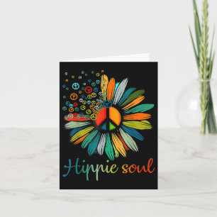 Daisy Peace Sign Hippie Soul Blume Liebe Geschenke Karte