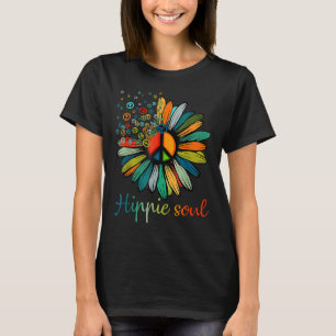 Daisy Peace Sign Hippie Soul Blume Liebe Geschenke T-Shirt