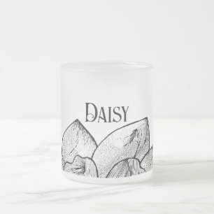 Daisy personalisierter Milchglasbecher Mattglastasse