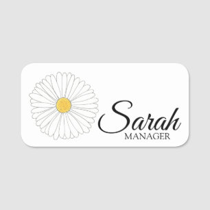 Daisy Petals Blossom Blume Shop Florist Namensschild