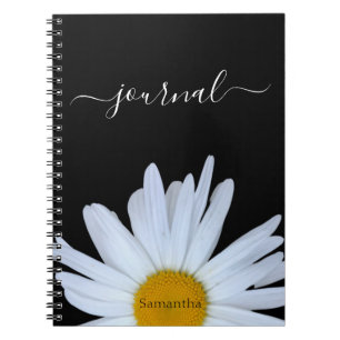 Daisy Photo Black Journal Spiral Photo Carnet