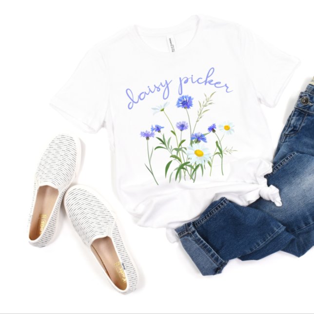 Daisy Picker Wildblume Daisy Boho Floral T-Shirt (Von Creator hochgeladen)