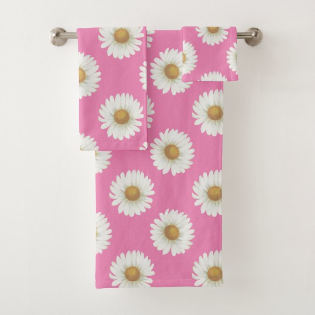Daisy Pink Badhandtuch Set (Insitu)