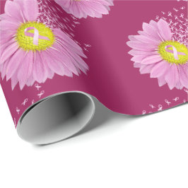 Daisy Pink Breast Cancour Survivor Ribbons Geschenkpapier