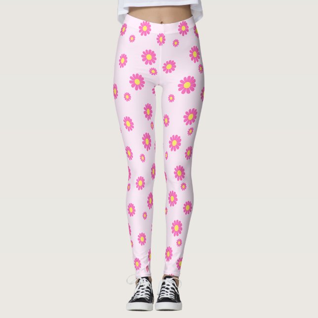 Daisy Pink Leggings (Vorderseite)