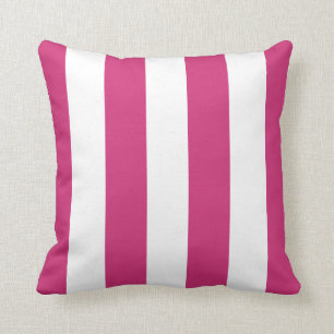 Daisy Pink und White Stripe Kissen