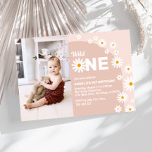 Daisy pink wild one Girl 1. Geburtstag Foto