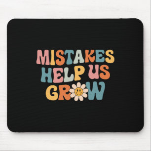 Daisy Positive Growth Mindset Retro Teacher Back T Mousepad
