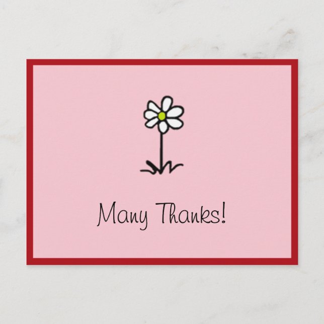 Daisy Precious Beaucoup Merci Carte personnalisée (Devant)