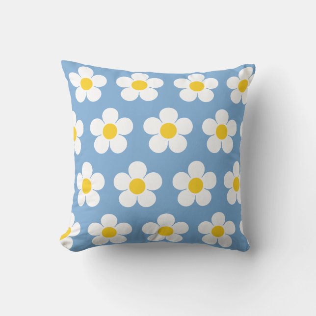 Daisy Print Wurfkissen Kissen (Vorderseite)