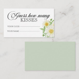 Daisy rät, wie viele Küsse Bridgame Begleitkarte