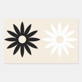 Daisy Rectangle Sticker