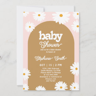 Daisy Retro Baby Shower Einladung