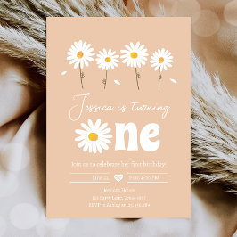 Daisy Retro Boho Party Sand Girl Erster Geburtstag Einladung