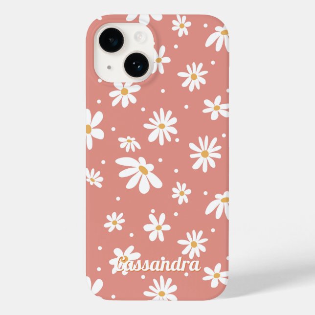 Daisy Retro Hippie 1960er 1970er Case-Mate iPhone 14 Hülle (Rückseite)