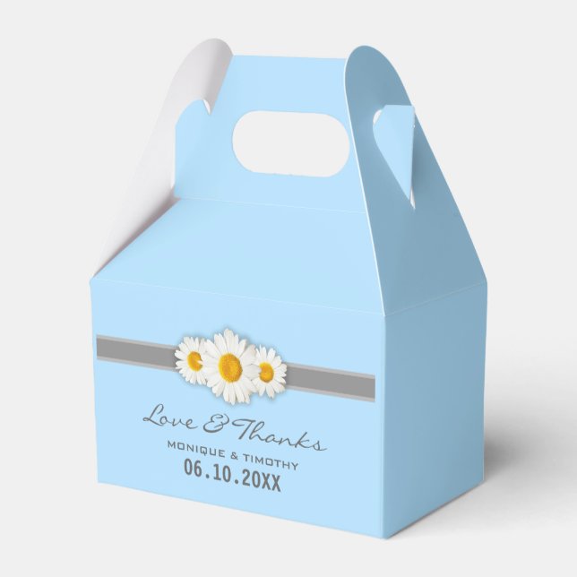 Daisy Ribbon - Danke Gastgeschenk Hochzeit Box - B Geschenkschachtel (Rückseite)