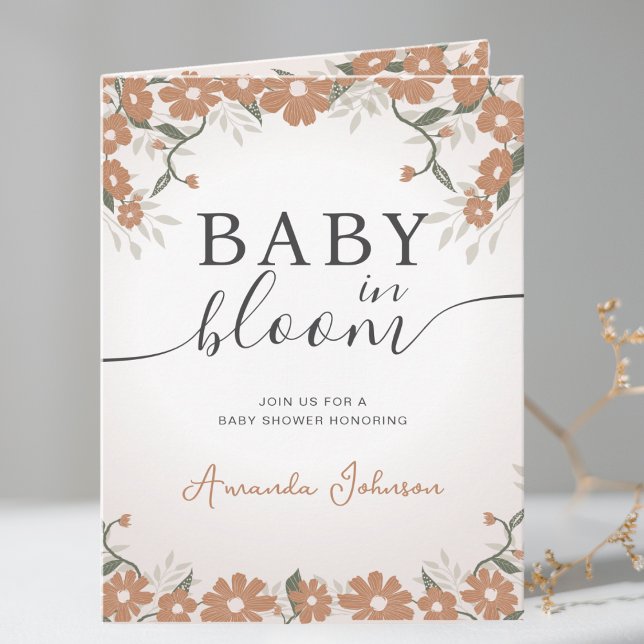 Daisy Rustic Baby in Blütendusche Geschlecht neutr Einladung (Von Creator hochgeladen)