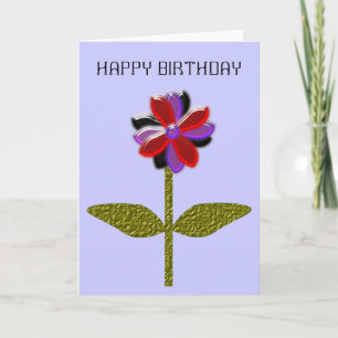 Daisy Shiny Plastic Paint Shop Card Karte