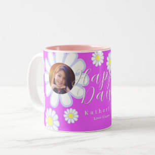 Daisy Simple Foto Violet Zweifarbige Tasse