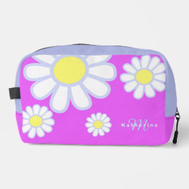 Daisy Simple Monogram Violet Waschbeutel