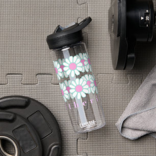 Daisy Simple Pink White Trinkflasche
