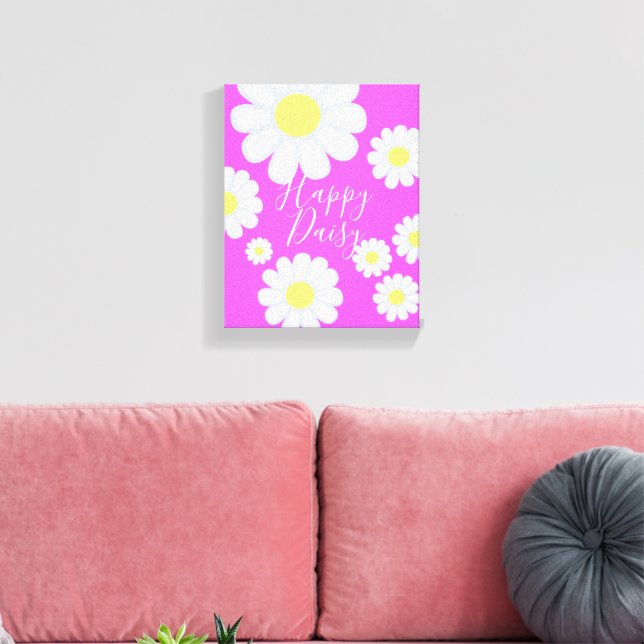 Daisy Simple Violet Leinwanddruck (Insitu (Wohnzimmer))